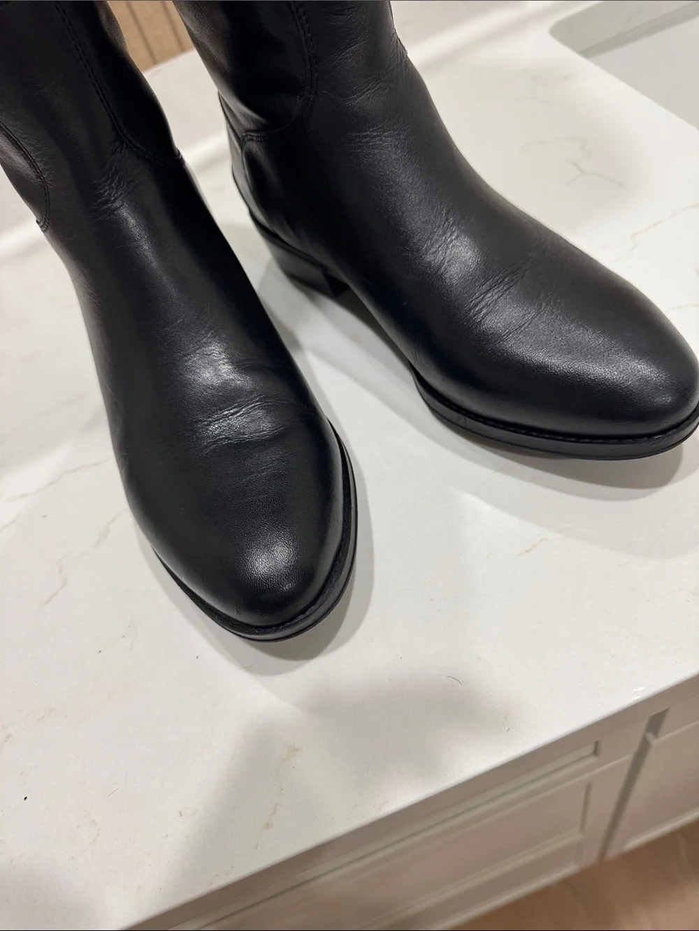 Sam Edelman Black Leather Over-the-Knee Riding Boots - Women